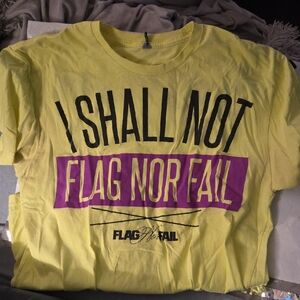 Flag Nor Fail Yellow and Purple Statement Tee